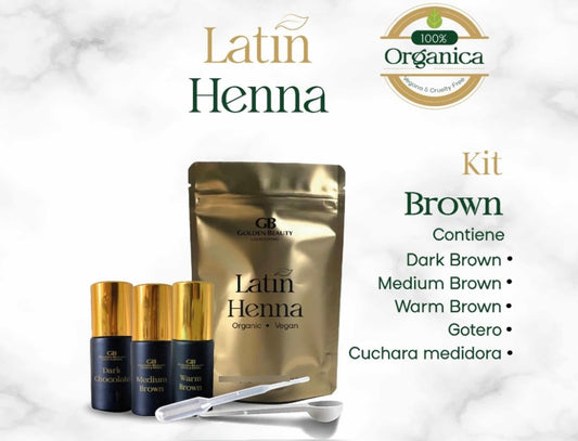 Latín HENNA Pigmento para Cejas Kit brown 3 tonos